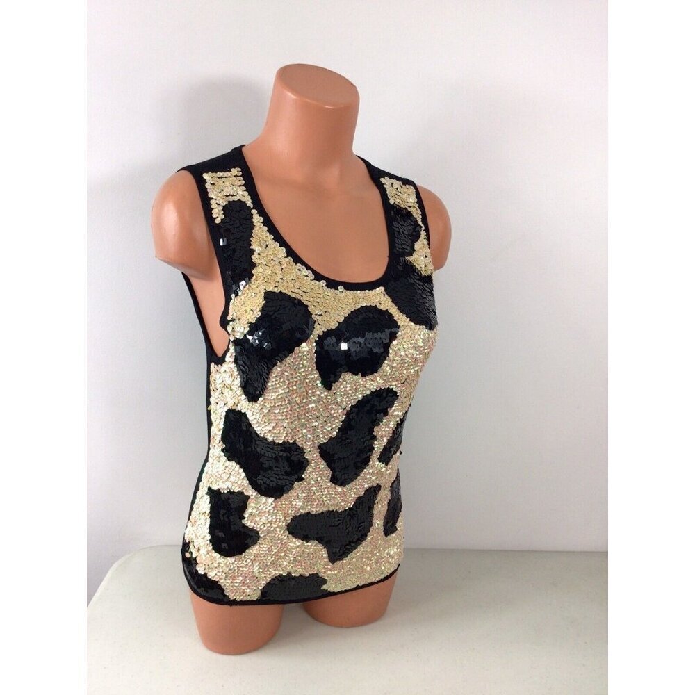 Valenti Sequin Top Womens Medium